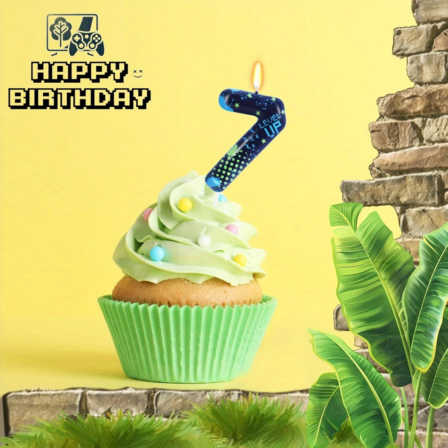 Blue Game Boy 0-9 Birthday Can - огляд і ціна Candle Supplies Video
